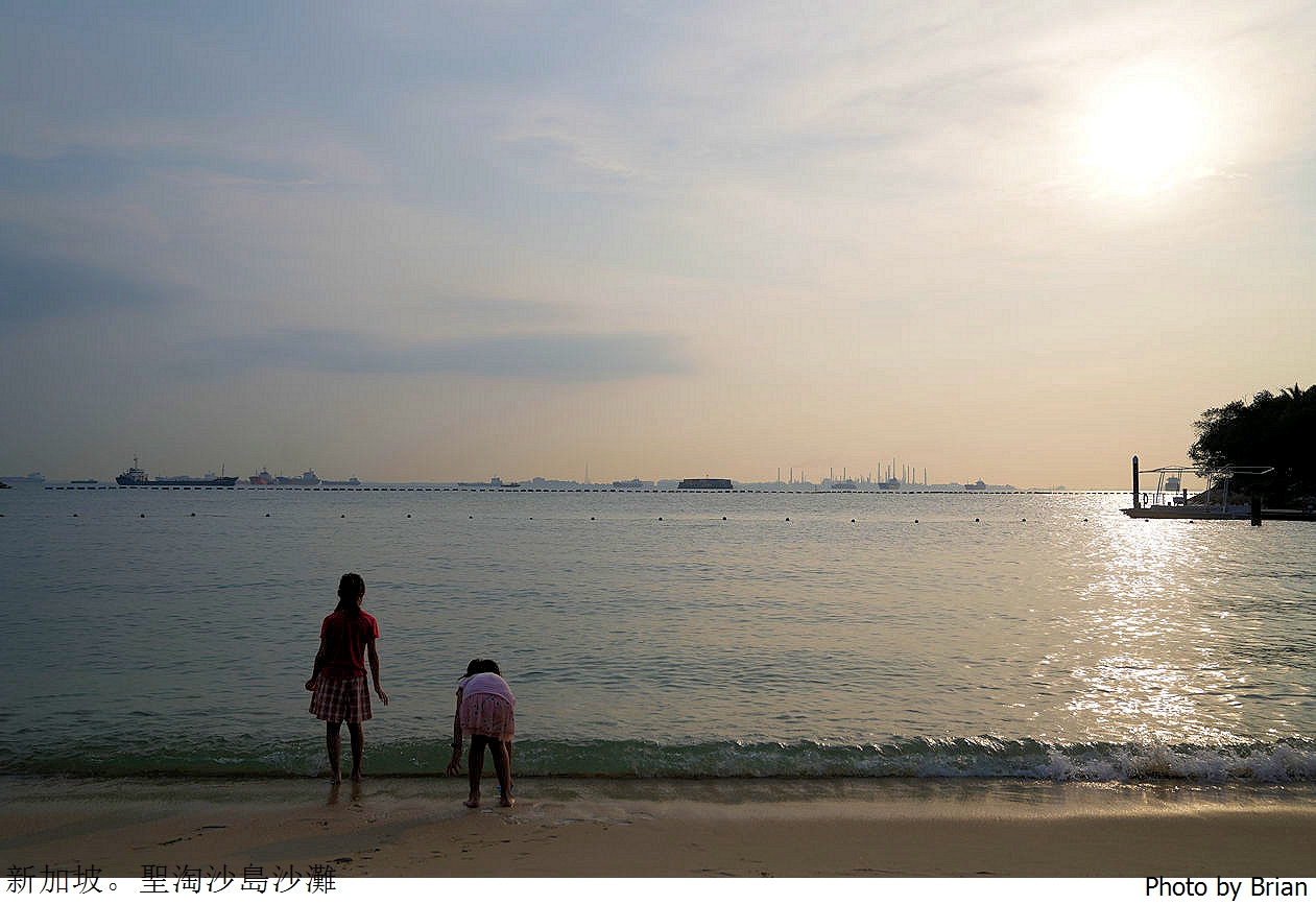 新加坡聖陶沙島沙灘。新加坡渡假勝地聖淘沙島南端 Siloso Beach 沙灘戲水 @嘿!部落!