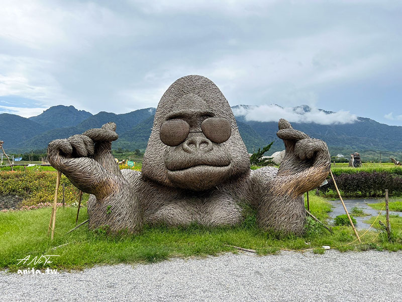 富里花海景觀區｜花蓮免費景點，稻草裝置藝術、富里鄉農會展售中心 @嘿!部落!