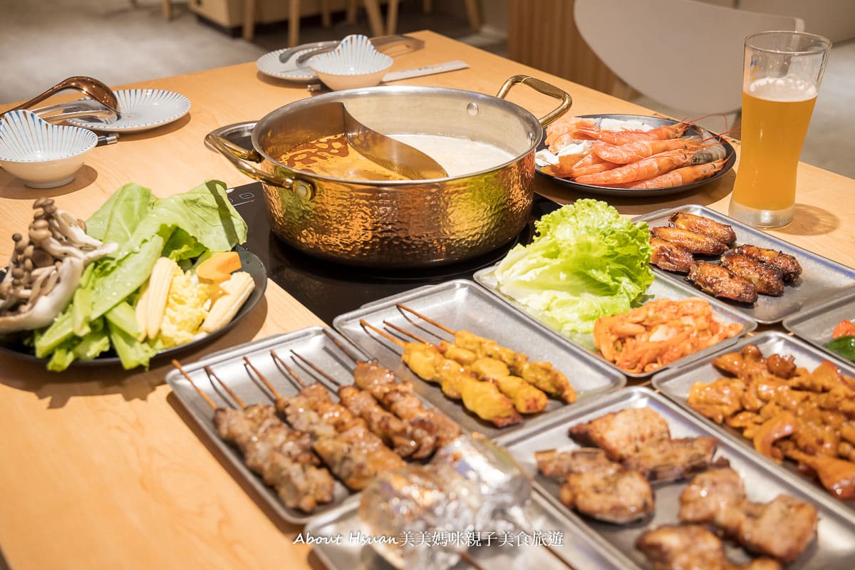 桃園吃到飽 呀屋火鍋烤串 海鮮肉肉火鍋 串烤 生啤任你吃 任你喝到飽