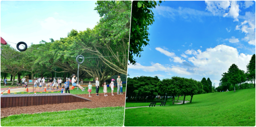 [大溪旅遊]大溪埔頂公園|國道三號附近的滾輪溜滑梯公園&amp;共融旋轉盤&amp;高空溜索&amp;樹屋遊戲區&amp;沙坑&amp;盪鞦韆 @嘿!部落!