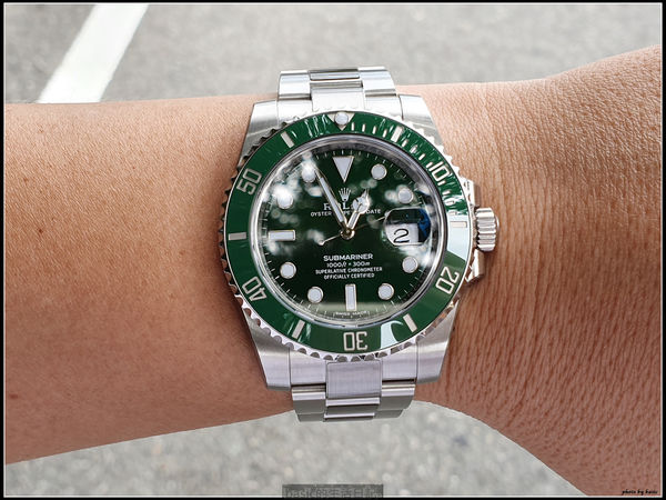 本人比照片美的綠綠開箱分享-ROLEX 116610LV綠水鬼