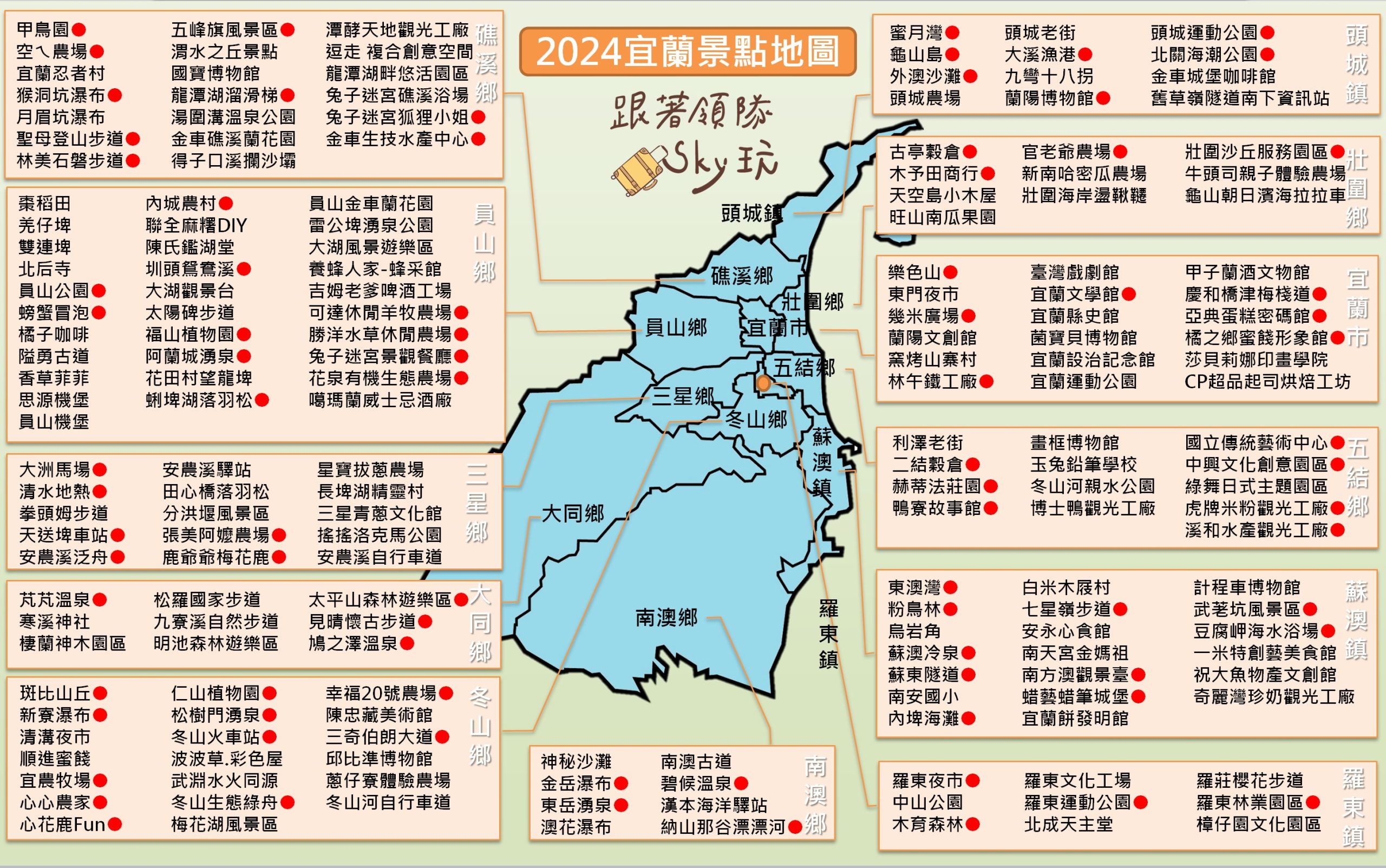 【2024宜蘭景點地圖】宜蘭最夯旅遊景點推薦一.二日遊 @嘿!部落!