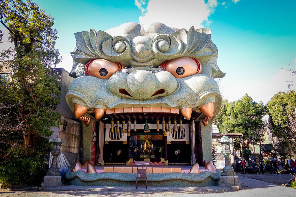 難波八阪神社X魔王  日本旅遊 大阪市 魄力十足的獅子頭神殿祈求幸運 關西景點 @嘿!部落!