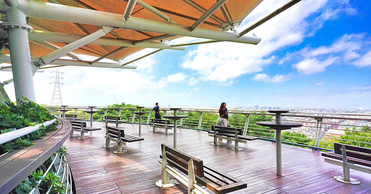 台中免費景點》鰲峰山公園～鰲峰山觀景平台賞無敵美景，還有競合體驗遊戲場遛小孩