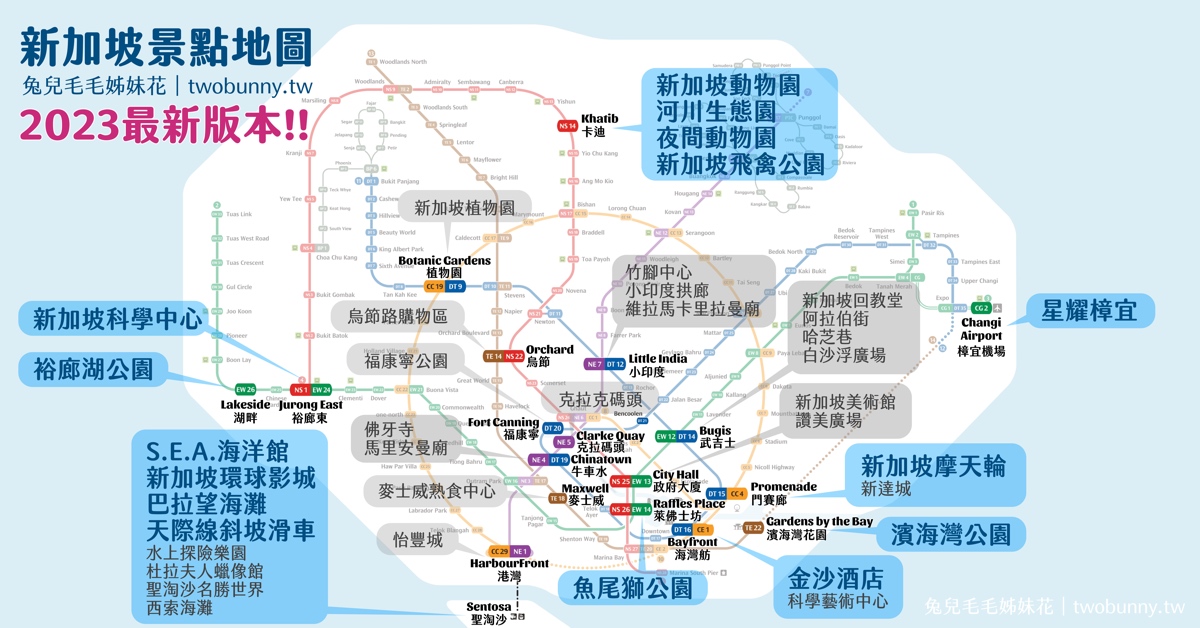 2023 新加坡景點地圖攻略～新加坡必玩景點 TOP 12＋新加坡必玩體驗 TOP 6～地鐵自由行玩起來 @嘿!部落!